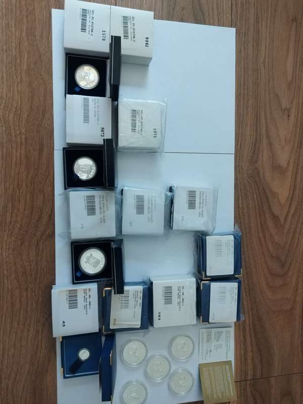 Joblot Silver Coins 2017 Kruggerands and Paul Roos 1oz