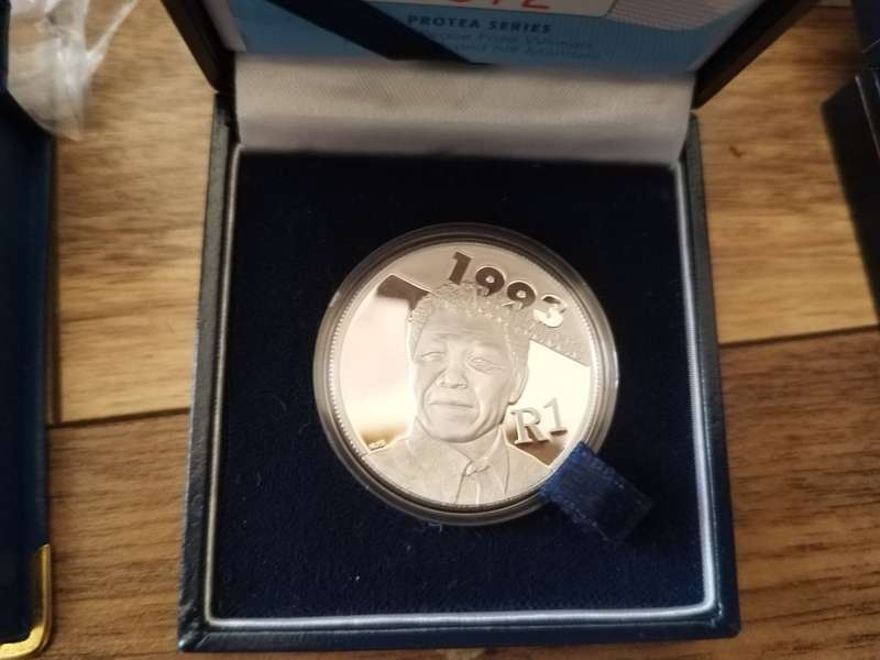 Joblot Silver Coins most beautiful Natura meerkat, de Klerk, Mandela