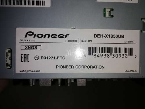PIONEER DEH-X1850UB