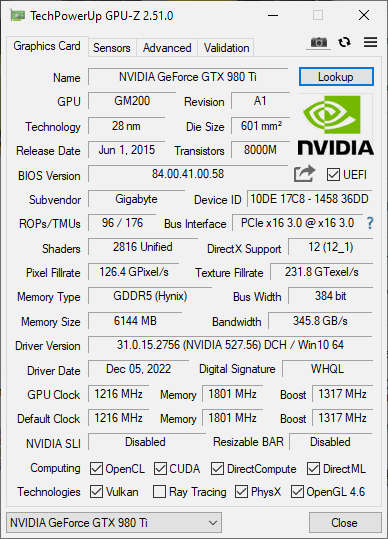 Gigabyte GTX 980 Ti Xtreme