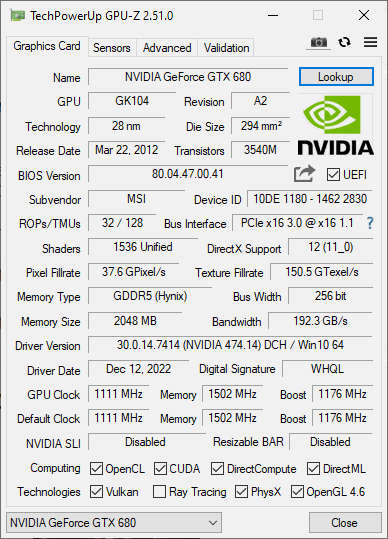MSI GTX 680 Lighting