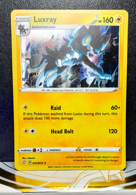 Pokemon Card - Luxray 033/072 Holo Rare - Shining Fates