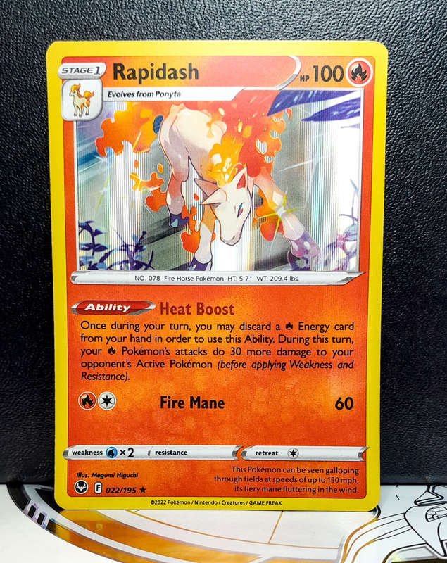 Pokemon Card - Rapidash 022/195 - Holo Rare