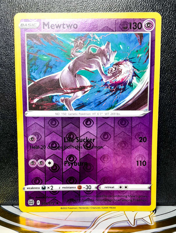 Pokemon Card - Mewtwo 056/172 Reverse Holo Rare