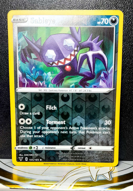 Pokemon Card - Sableye 105/185 - Reverse Holo