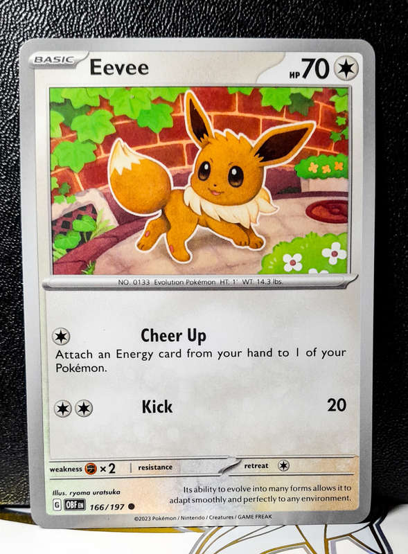 Pokemon Card - Eevee 166/197