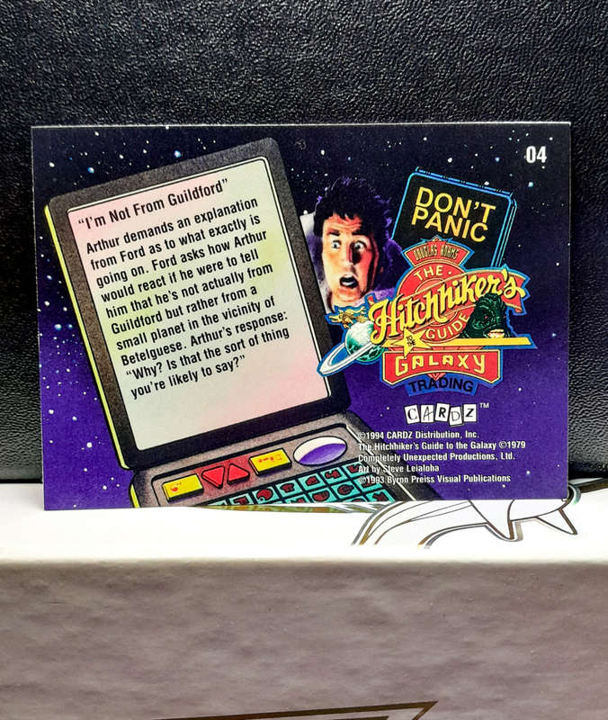 Hitchhikers Guide to the Galaxy - Trading Card - `I`m not from Guildford`