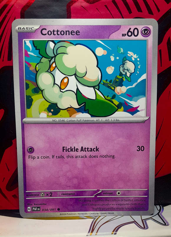 Pokemon Card - Cottonee 034/091 - Paldean Fates