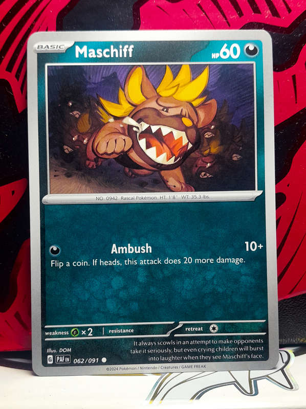 Pokemon Card - Maschiff 062/091 - Paldean fates