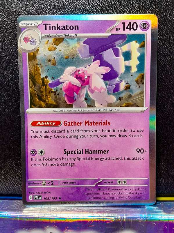 Pokemon Card - Tinkaton 105/193 - Holo Rare - Paldea Evolved