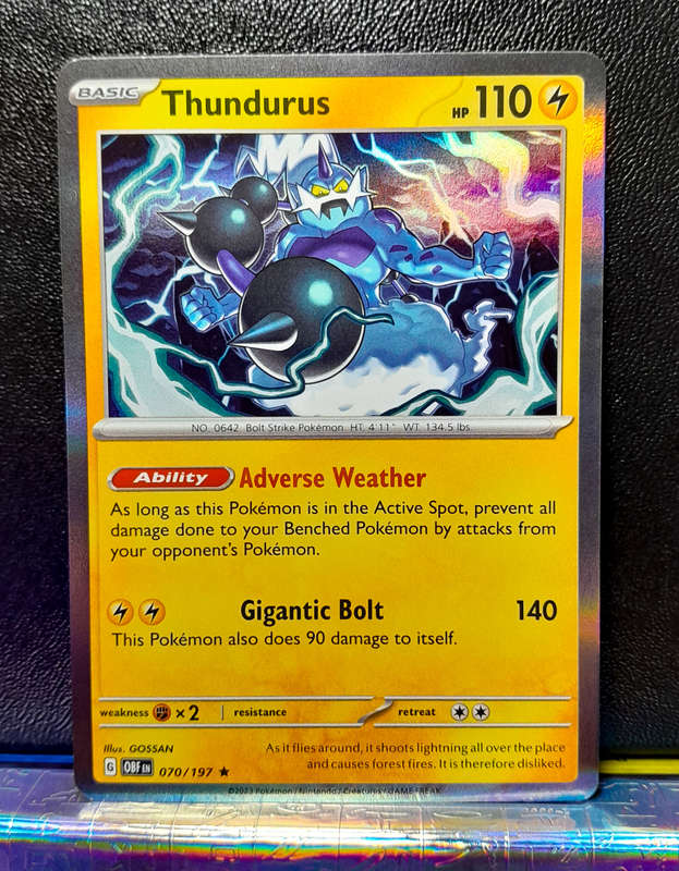 Pokemon Card - Thundurus 070/197 - Holo Rare