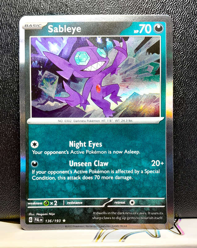 Pokemon Card - Sableye 136/193 - Holo Rare