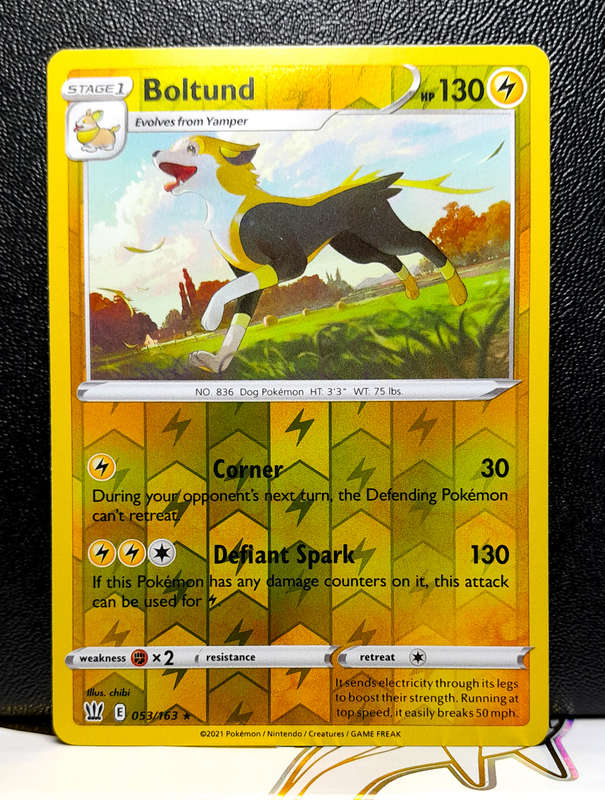 Pokemon Card - Boltund 053/163 - Rerverse Holo Rare