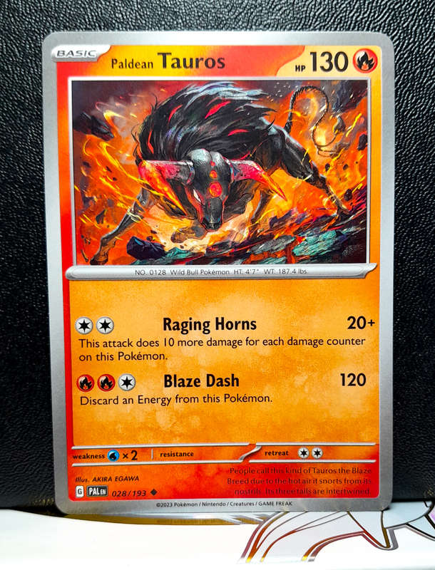 Pokemon Card - Paldean Tauros 028/193