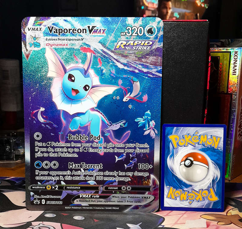Pokemon Card - Vaporeon Vmax - Jumbo card