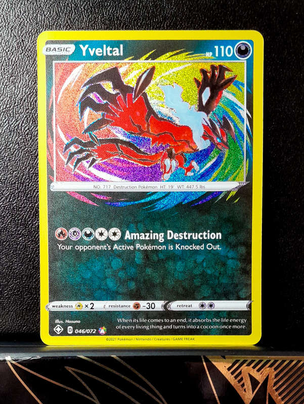 Pokemon Card - Yveltal 046/072 - Amazing Rare!