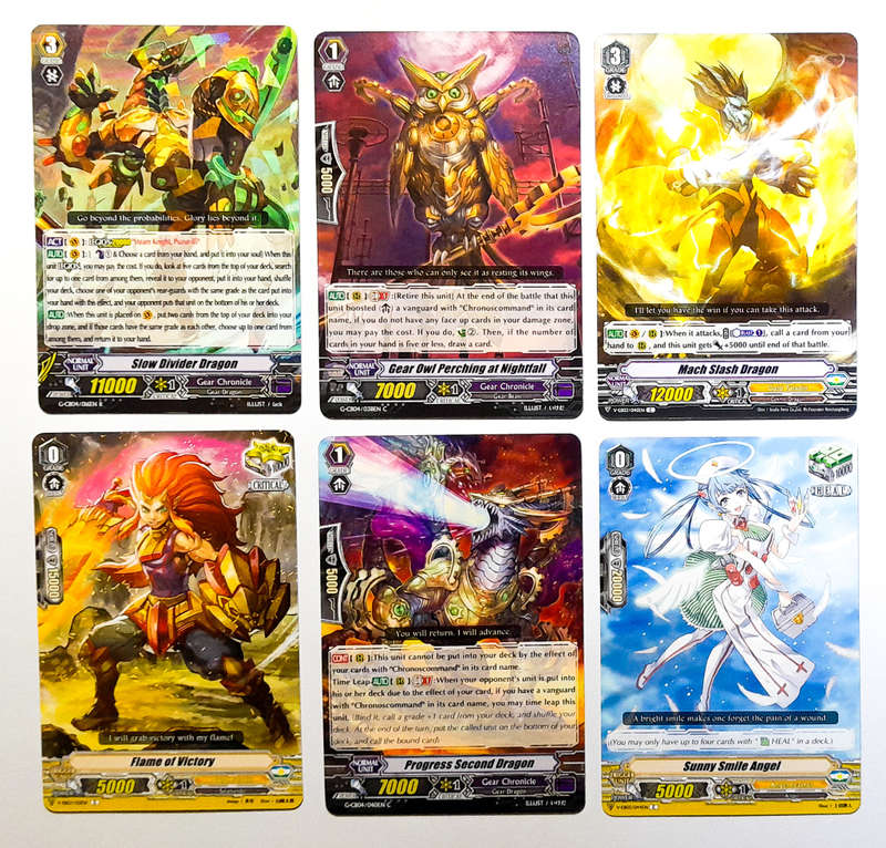 Cardfight Vanguard LOT 02 - 6 Card Bundle / 1 Holofoil Rare.