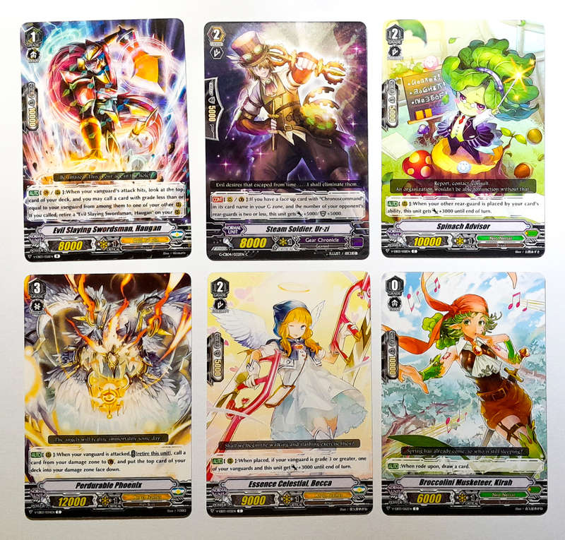 Cardfight Vanguard LOT 03 - 6 Card Bundle / 1 Holofoil Rare.