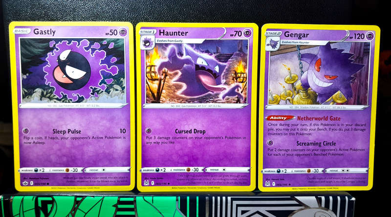 Pokemon Cards - Gengar Evolution 3 card Set