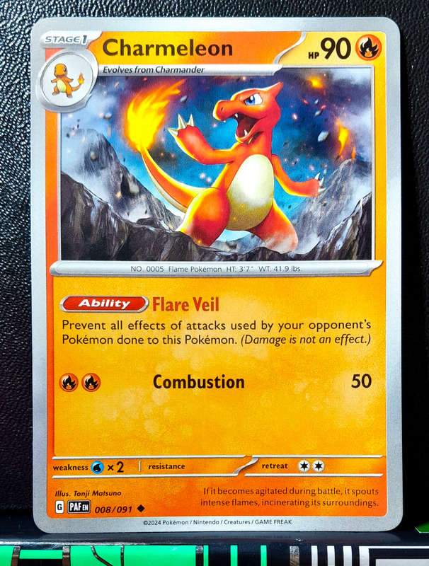 Pokemon Cards - Charmeleon 008/091 - Paldean Fates