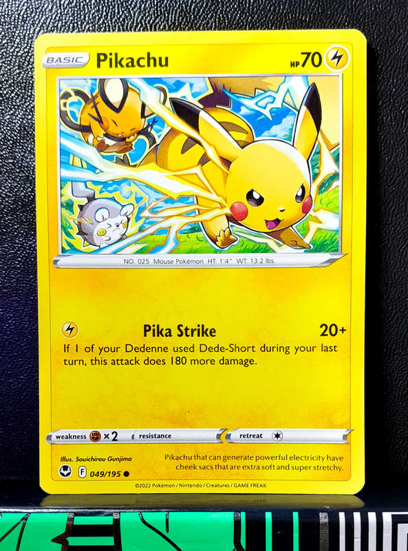 Pokemon Card - Pikachu 049/195 - Silver Tempest