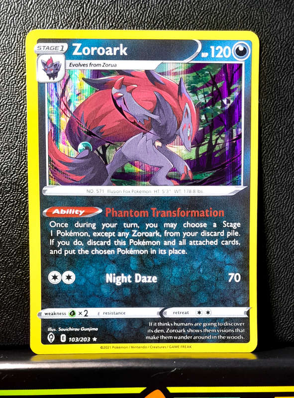 Pokemon Card - Zoroark 103/203 - Holofoil Rare