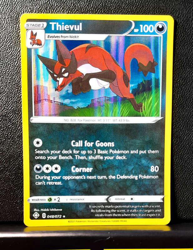 Pokemon Card - Thievul 048/072 - Holofoil Rare