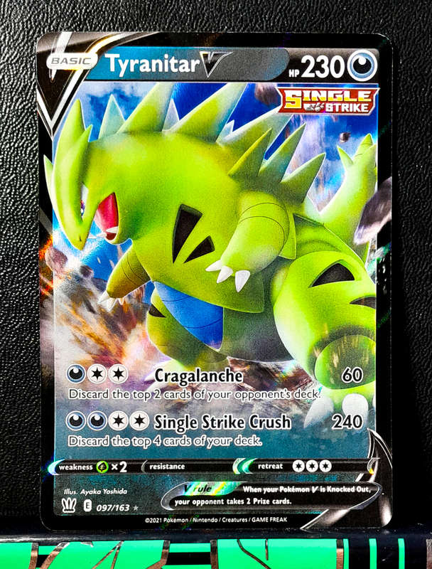 Pokemon Card - Tyranitar V 097/163 - Holofoil Rare