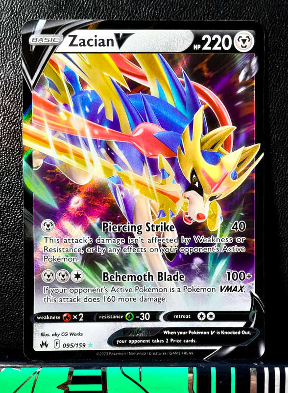 Pokemon Card - Zacian V 095/159 - Crown Zenith