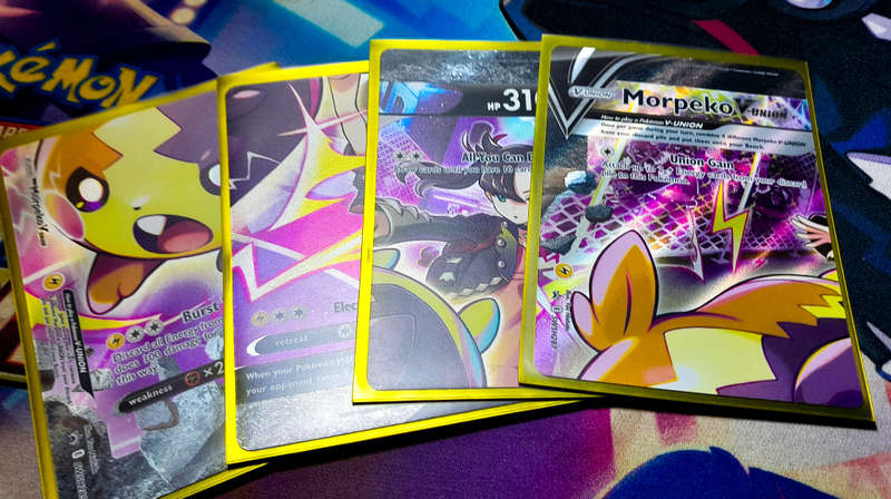Pokemon Cards - Morpeko V-Union - 4 Card Set - Textured Holofoil