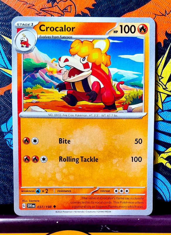 Pokemon Card - Crocalor 037/198 - Scarlet & Violet Base Set