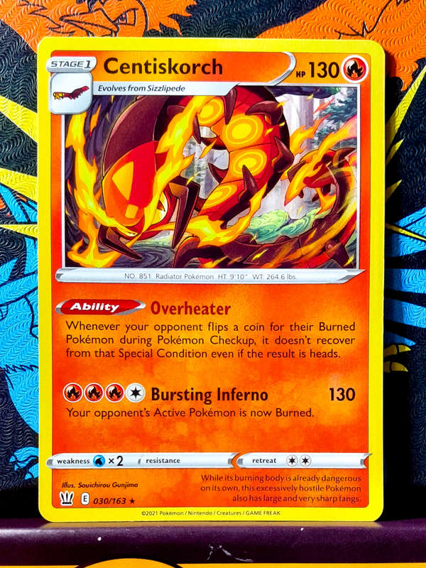 Pokemon Card - Centiskorch 030/163 - Rare - Battle Styles