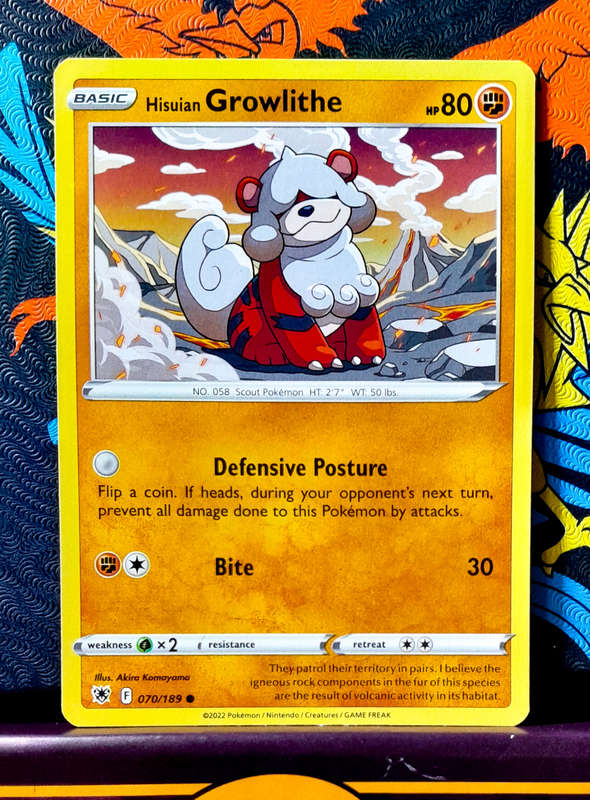 Pokemon Card - Hisuian Growlithe 070/189 - Astral Radiance