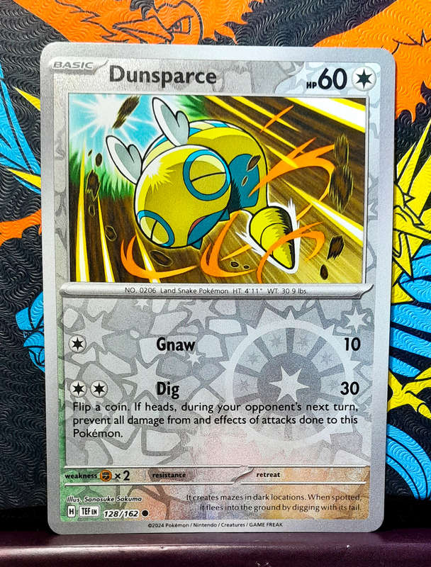 Pokemon Card - Dunsparce 128/162 - Reverse Holofoil - Temporal Forces