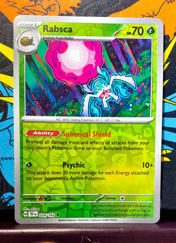 Pokemon Card - Rabsca 024/162 - Reverse Holo - Temporal Forces