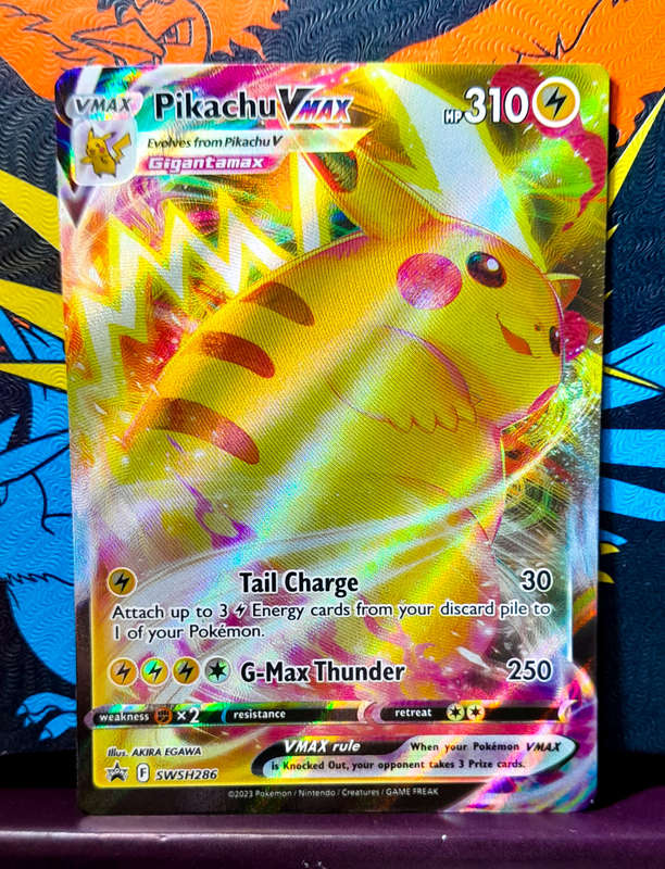 Pokemon Card - Pikachu Vmax - SWSH286 - Black Star Promo - Textured Holofoil