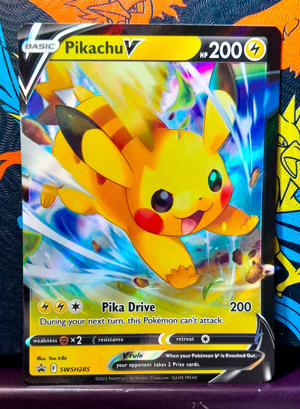 Pokemon Card - Pikachu V - SWSH285 - Black Star Promo -Holofoil