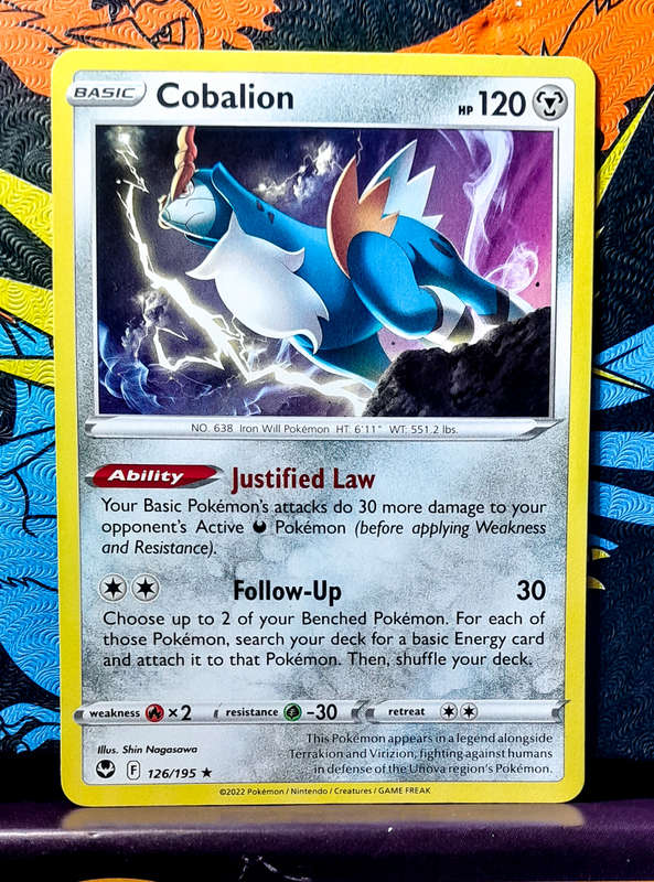 Pokemon Card - Cobalion 126/195 - Rare - Silver Tempest