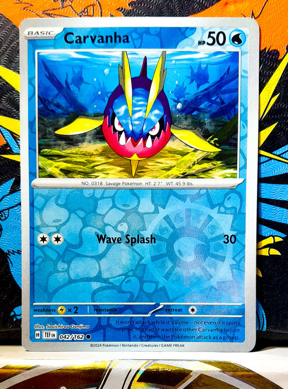 Carvanha 042/162 - Reverse Holo - Pokemon TCG - Temporal Forces