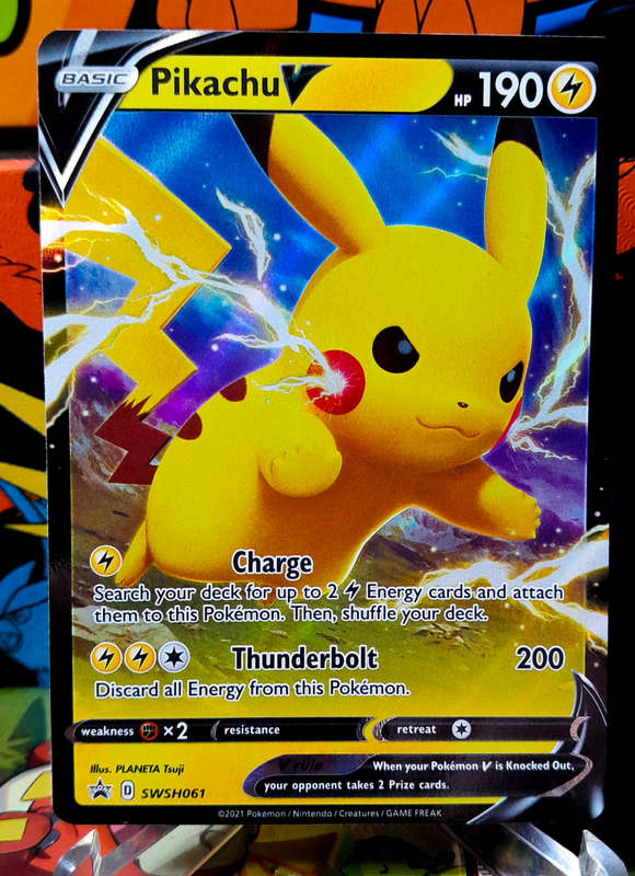 Pokemon Card - Pikachu V - SWSH061 - Holofoil - Black Star Promo