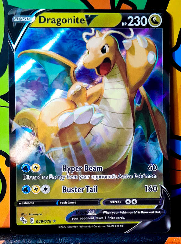 Pokemon Card - Dragonite V 049/078 - Holofoil Rare - Pokemon Go