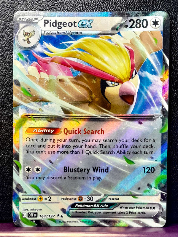 Pokemon Cards - Pidgeot EX 164/197 - Holo Double Rare - Obsidian Flames