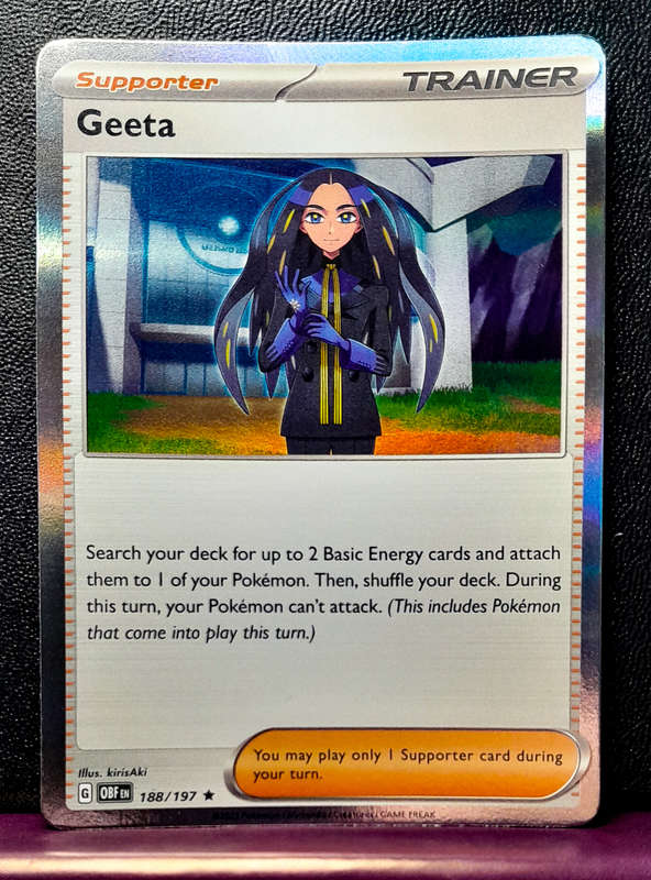 Pokemon Cards - Geeta 188/197 - Holofoil Rare - Obsidian Flames