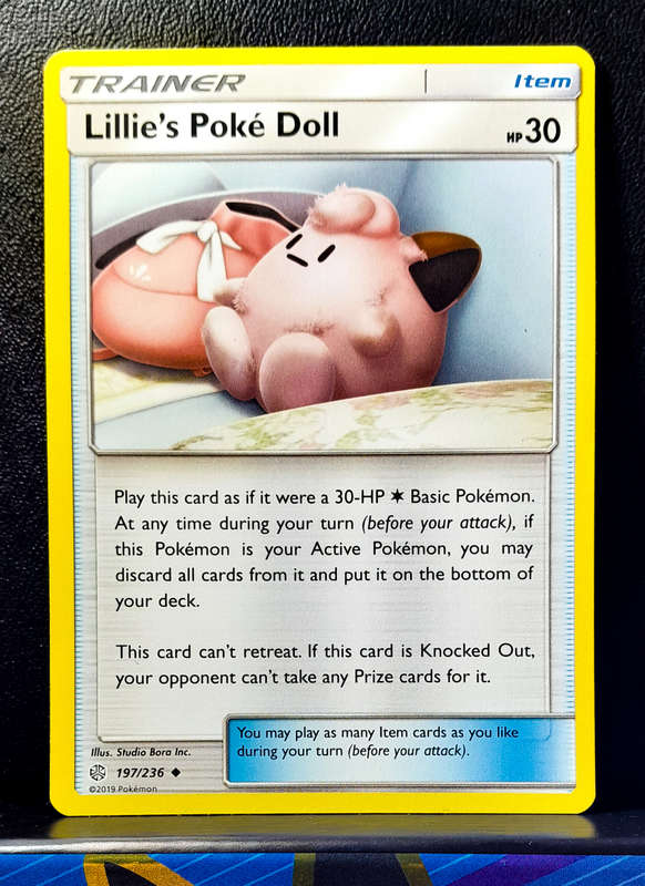 Pokemon Cards - Lillie`s Poke Doll 197/236 - Trainer - Sun & Moon, Cosmic Eclipse