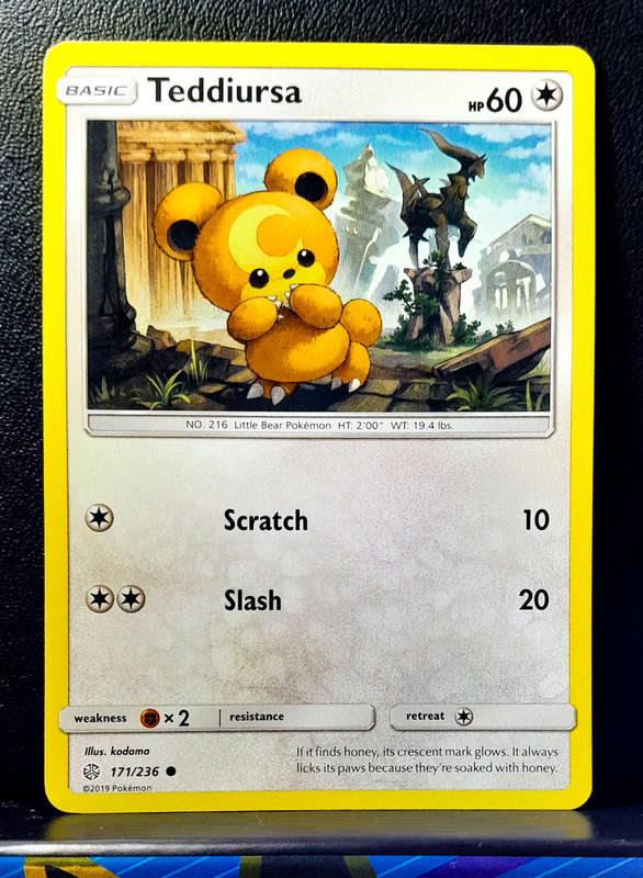 Pokemon Cards - Teddiursa 171/236 - Trainer - Sun & Moon, Cosmic Eclipse