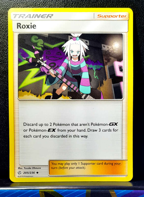 Pokemon Cards - Roxie 205/236 - Trainer - Sun & Moon, Cosmic Eclipse