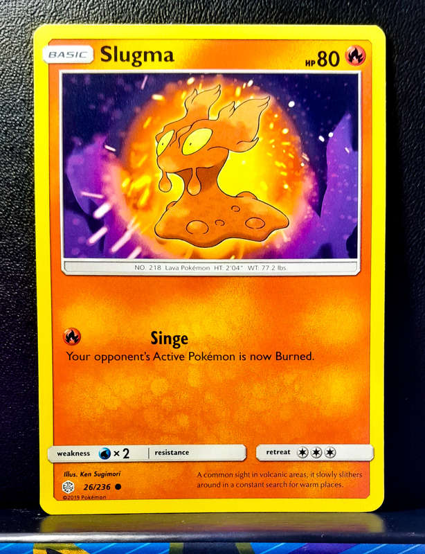 Pokemon Cards - Slugma 26/236 - Trainer - Sun & Moon, Cosmic Eclipse