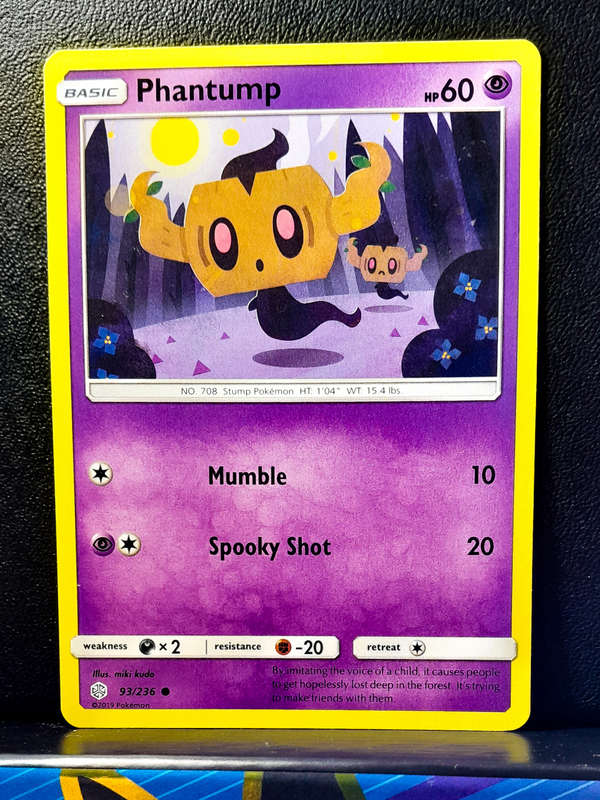 Pokemon Cards - Phantump 93/236 - Sun & Moon, Cosmic Eclipse