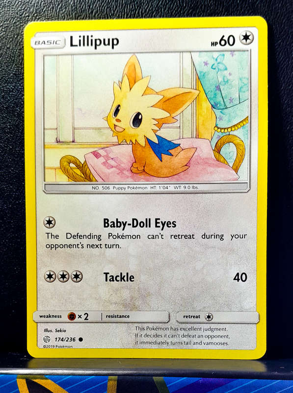 Pokemon Cards - Lillipup 174/236 - Sun & Moon, Cosmic Eclipse