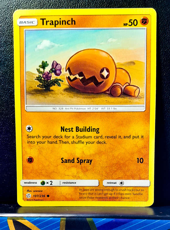Pokemon Cards - Trapinch 107/236 - Sun & Moon, Cosmic Eclipse